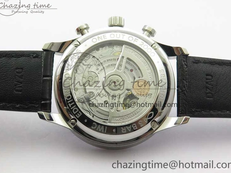 MIROTIME 0307 SunProtective Portugieser Chronograph Edition 150 Years IW371601 ZF 1:1 Best Edition Blue Dial on Black Leather Strap A7750 (Slim Movement) 7137